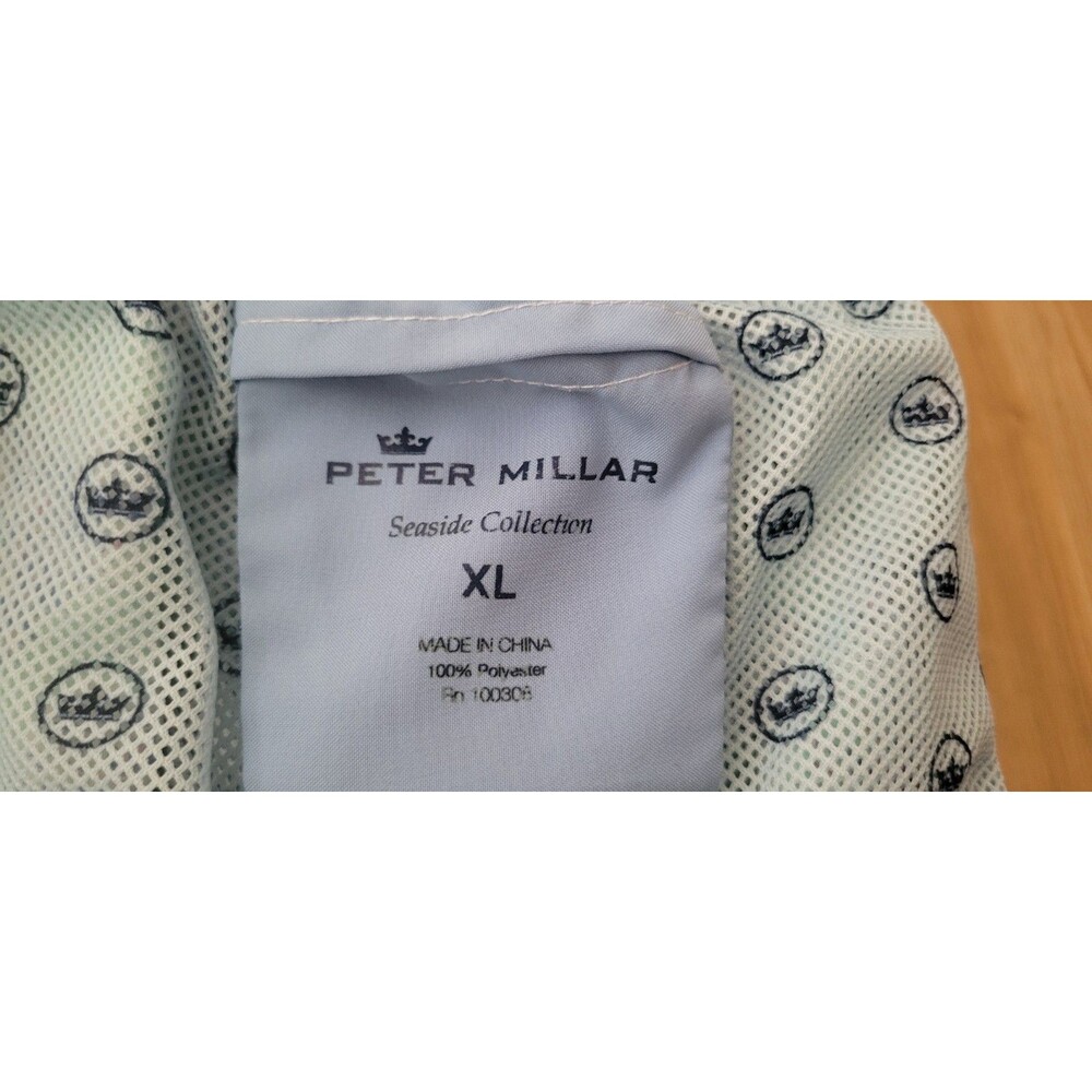 Peter Millar Swim Shorts Mens XL Blue Seaside Trunks Lionfish pattern Mesh - Picture 7 of 13